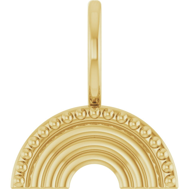 14K Yellow Gold Rainbow Charm/Pendant