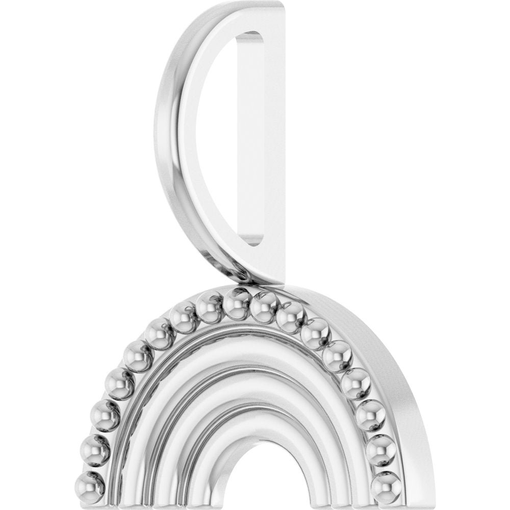 Sterling Silver 13.5x12 mm Rainbow Charm/Pendant