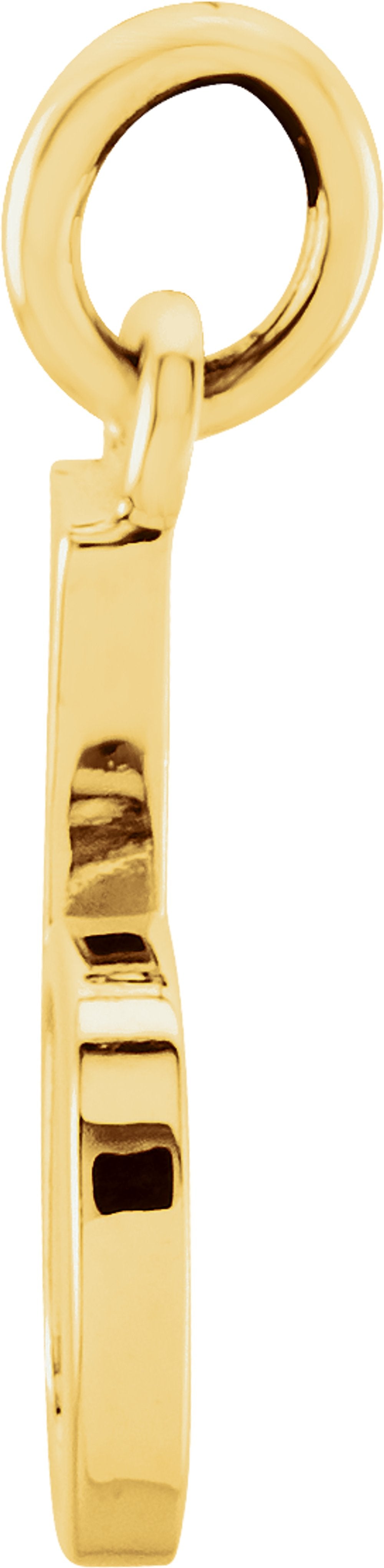 14K Yellow Gold Lowercase Initial b Charm/Pendant