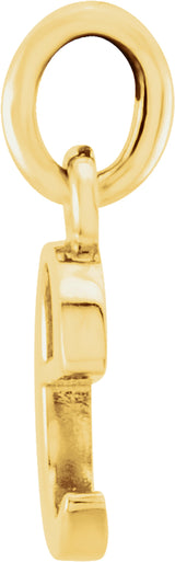 14K Yellow Lowercase Initial E Pendant