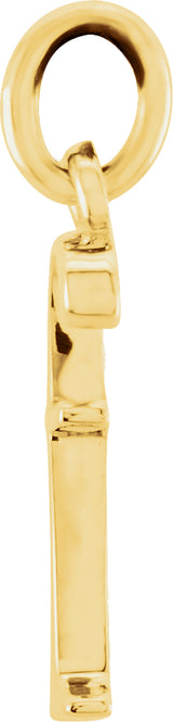 14K Yellow Gold Lowercase Initial f Charm/Pendant