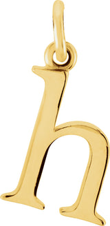 14K Yellow Gold Lowercase Initial h Charm/Pendant