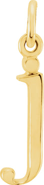 14K Yellow Gold Lowercase Initial j Charm/Pendant