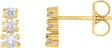 14K Yellow Gold 3/8 CTW Natural Diamond Three-Stone Earrings  