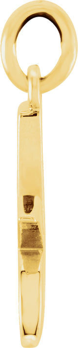 14K Yellow Gold Lowercase Initial k Charm/Pendant