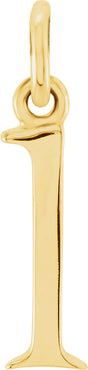 14K Yellow Gold Lowercase Initial l Charm/Pendant