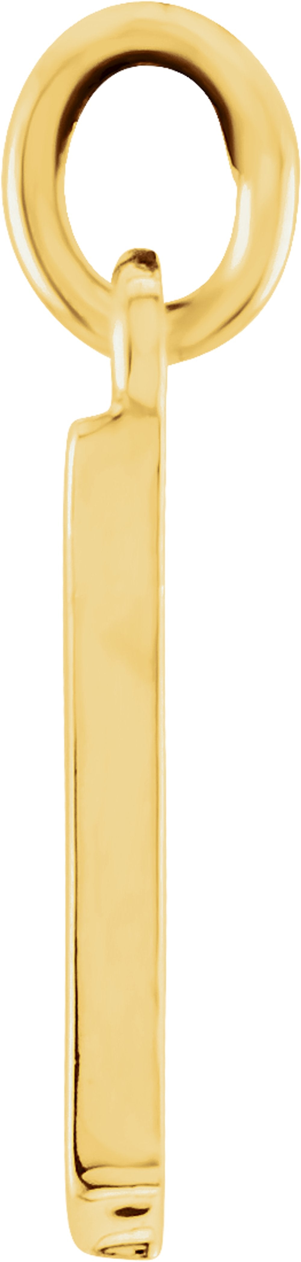 14K Yellow Gold Lowercase Initial l Charm/Pendant