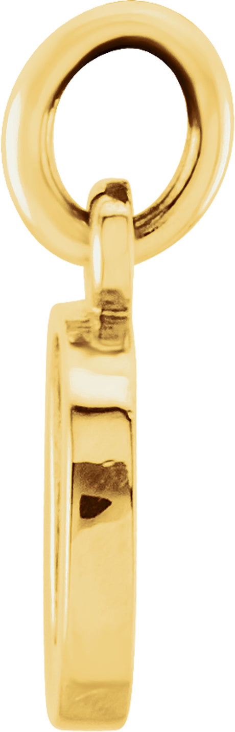 14K Yellow Gold Lowercase Initial o Charm/Pendant