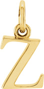 14K Yellow Gold Lowercase Initial z Charm/Pendant