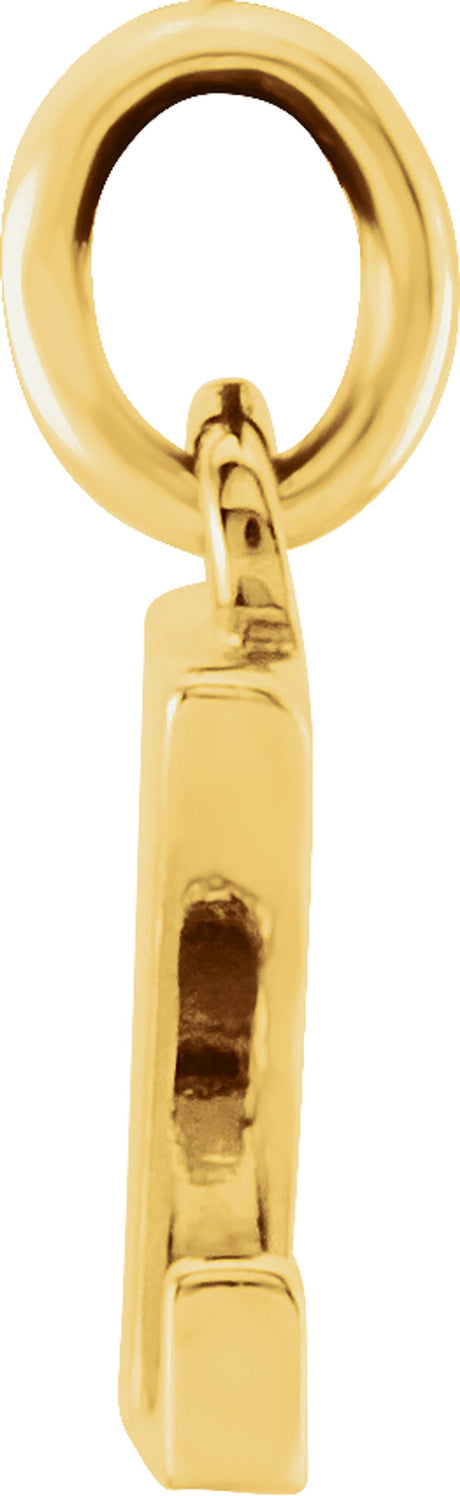 14K Yellow Lowercase Initial Z Pendant