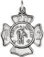 Sterling Silver 17 mm St. Florian Medal Pendant