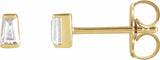 14K Yellow Gold 1/8 CTW Natural Diamond Channel-Set Earrings