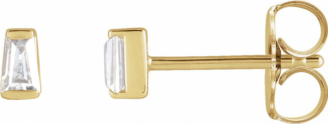 14K Yellow Gold 1/8 CTW Natural Diamond Channel-Set Earrings