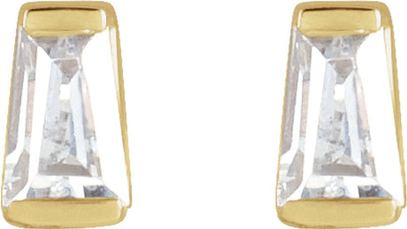 14K Yellow 1/8 CTW Lab-Grown Diamond Channel-Set Earrings