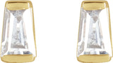 14K Yellow 1/8 CTW Lab-Grown Diamond Channel-Set Earrings