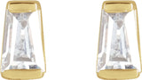 14K Yellow Gold 1/8 CTW Natural Diamond Channel-Set Earrings