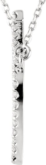 14K White Gold 1/5 CTW Natural Diamond Apple 16" Necklace