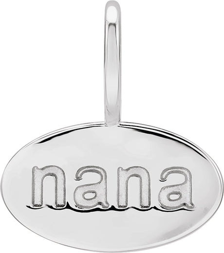 14K White Nana Charm/Pendant