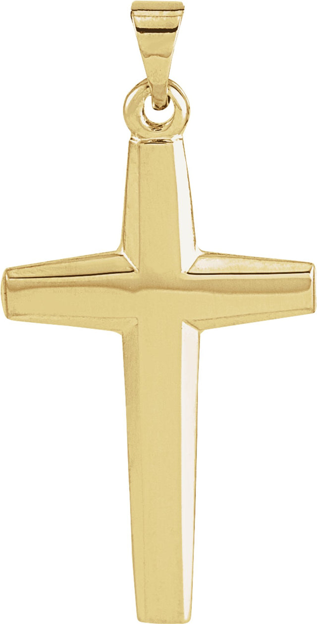 18K Yellow Cross Pendant 