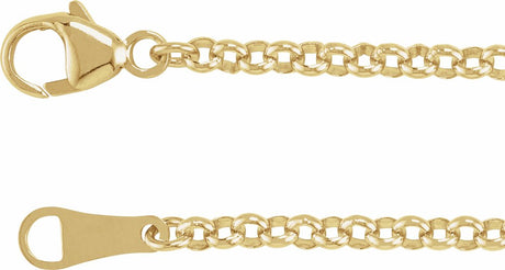 18K Yellow Gold 2.4 mm Rolo 16" Chain  