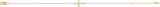 14K Yellow Gold 1/8 CTW Rose-Cut Natural Diamond Sideways Cross 6 1/2-7 1/2" Bracelet