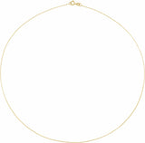 14K Yellow .65 mm Diamond-Cut Cable 18" Chain