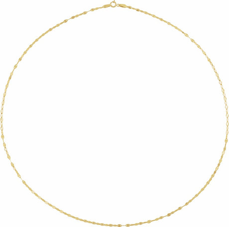 14K Yellow Gold 1.9 mm Keyhole 7" Chain 