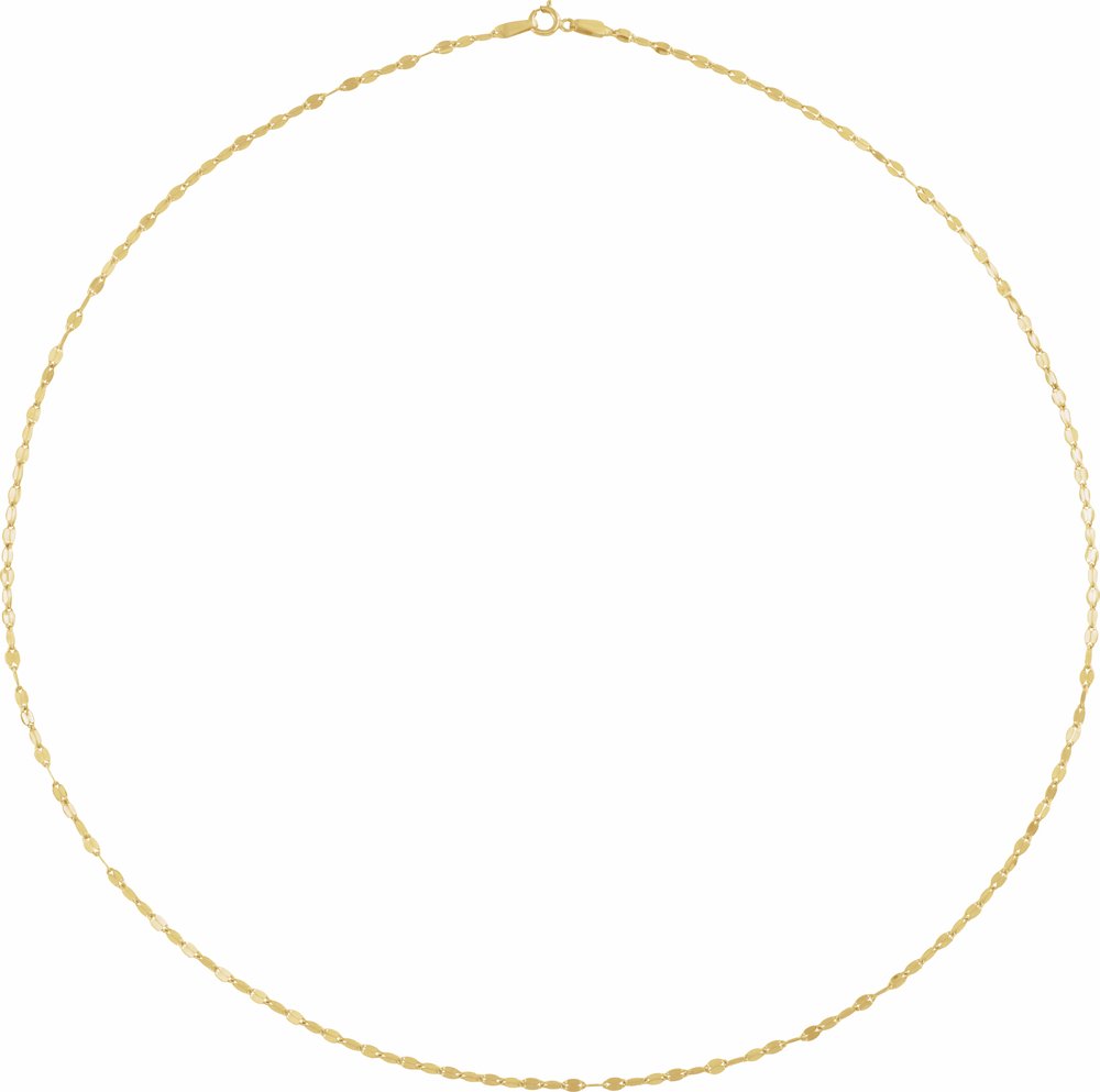 14K Yellow Gold 1.9 mm Keyhole 7" Chain 