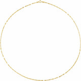 14K Yellow Gold 1.9 mm Keyhole 7" Chain 