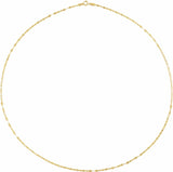 14K Yellow Gold 1.9 mm Keyhole 18" Chain