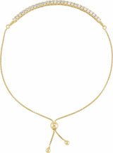 14K Yellow Gold Vermeil 1 5/8 CTW Lab-Grown Diamond Bolo 9 1/2" Bracelet