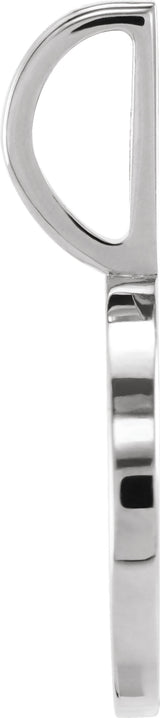 14K White Gold .01 CTW Natural Diamond Engravable Paw Print Charm/Pendant