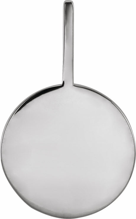 14K White Gold .01 CTW Natural Diamond Engraved Dog Mom Paw Print Charm/Pendant