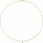 14K Yellow .07 CT Natural Diamond Micro Bezel-Set 16" Necklace