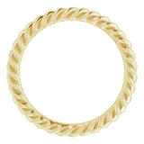 14K Yellow 2.5 mm Skinny Rope Band