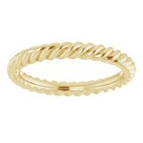 14K Yellow 2.5 mm Skinny Rope Band