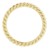 14K Yellow 2.5 mm Skinny Rope Band