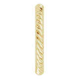 14K Yellow Gold 2.5 mm Skinny Rope Band Size 5