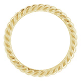 14K Yellow 2.5 mm Skinny Rope Band