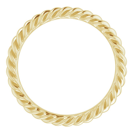 14K Yellow 2.5 mm Skinny Rope Band