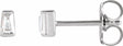 14K White Gold 1/8 CTW Lab-Grown Diamond Channel-Set Earrings