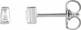 14K White Gold 1/8 CTW Lab-Grown Diamond Channel-Set Earrings