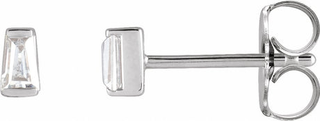14K White Gold 1/8 CTW Lab-Grown Diamond Channel-Set Earrings