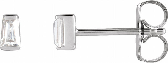 14K White Gold 1/8 CTW Lab-Grown Diamond Channel-Set Earrings