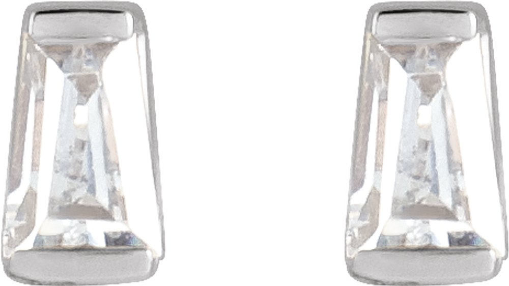 14K White Gold 1/8 CTW Lab-Grown Diamond Channel-Set Earrings