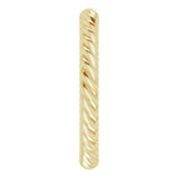 10K Yellow Gold 2.5 mm Skinny Rope Band Size 5.5