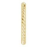10K Yellow Gold 2.5 mm Skinny Rope Band Size 7