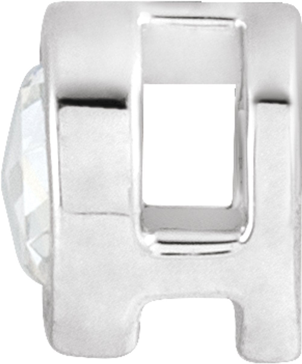 14K White 1/10 CT Rose-Cut Natural Diamond Bezel-Set Pendant