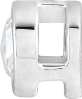 14K White Gold 1/10 CT Rose-Cut Natural Diamond Bezel-Set Pendant