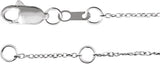 14K White Gold Engravable Skinny Bar 6 1/2-7 1/2" Bracelet